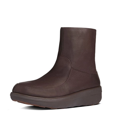 Fitflop Loaff Shorty Zip Boot Soft Leather Brow