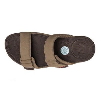 Sandaal FitFlop Gogh™ Moc Slide Adjustable Nubuck Men Timberwolf