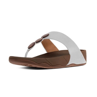 Zehentrenner FitFlop Petra Leather Urban White