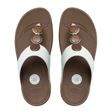 Slipper FitFlop Petra™ Leather Urban White