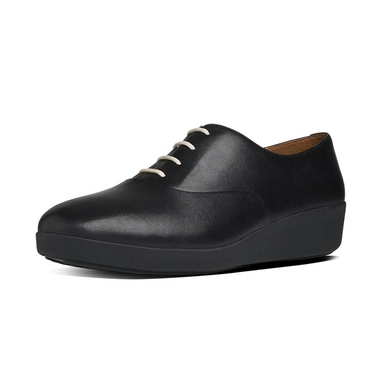 FF2 by FitFlop F-Pop Oxford Leather All Black