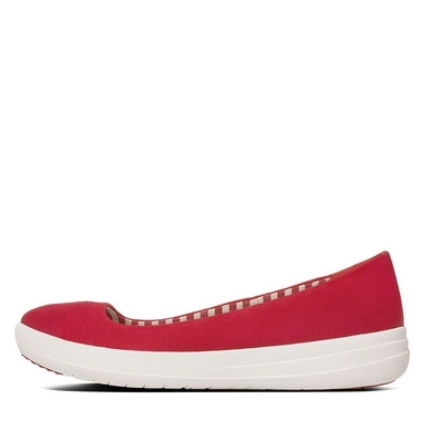 FitFlop F-Sporty Ballerina Canvas FF Red
