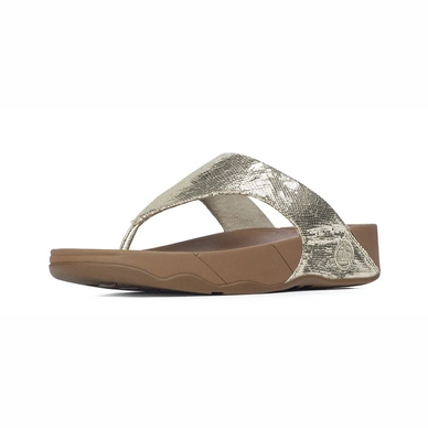 Slipper Dames FitFlop Lulu Lustra™ Pale Gold