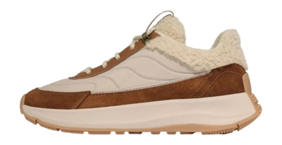Sneaker FitFlop F-Mode Flow Shearling Mix Sneaker Damen Deep Tan/Camel Mix