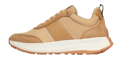 Sneaker FitFlop F-Mode Flow Sneaker Nylon Suede Mix Damen Camel Mix