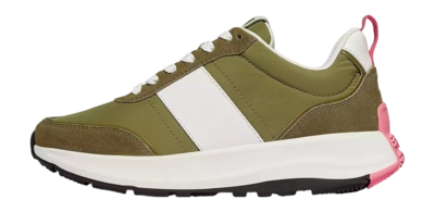 Sneakers FitFlop Women F-Mode Flow Nylon & Suede Mix Camo-Green Mix