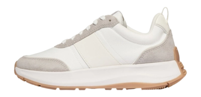 FitFlop Women F-Mode Flow Suede Mix Flatform Sneakers Urban White