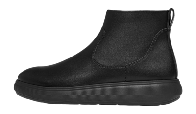 FitFlop Women IQ-Comff Leather Zip Ankle Boots All Black