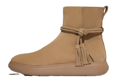 Boots FitFlop Women IQ-Comff Tassel Suede Short Boots Camel
