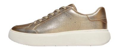 Baskets FitFlop Femme RTG Metallic-Leather Sneakers Platino