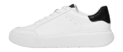 FitFlop Women RTG Sequin-Backtab Leather Sneakers Urban White/Black