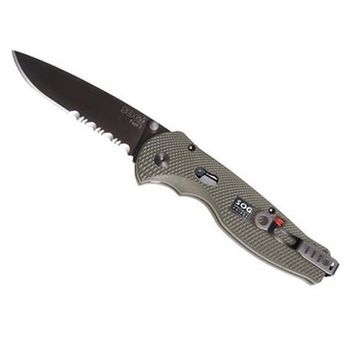 Vouwmes SOG Flash II Serrated Zwart