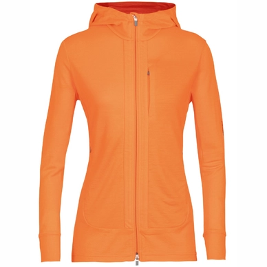 Vest Icebreaker Women Quantum III LS Zip Hoodie Flash Cherry