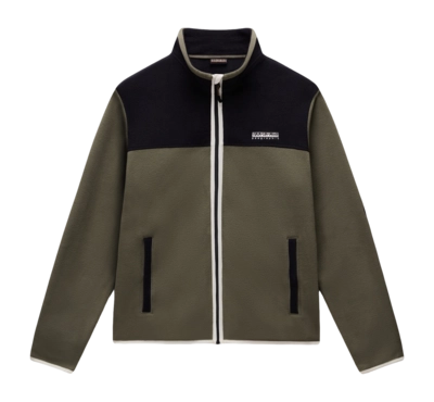Fleece Napapijri Men T-Dergana Full Zip Tea Leaf