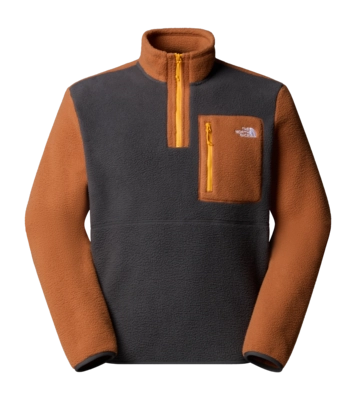 Fleecejas The North Face Men Yumiori 1/4 Zip Asphalt Grey/Burnt Umber