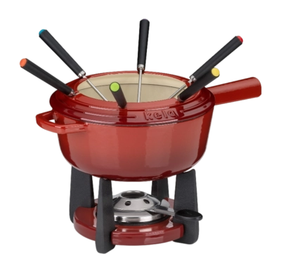 KELA Assiette à fondue Anneli - 21,5 cm - Céramique noire