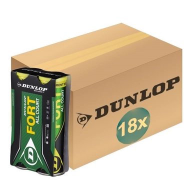 Balles de Tennis Dunlop Fort All Court TS 2X4-Tin Cartonette (Carton 18 x 2/4-Tin)