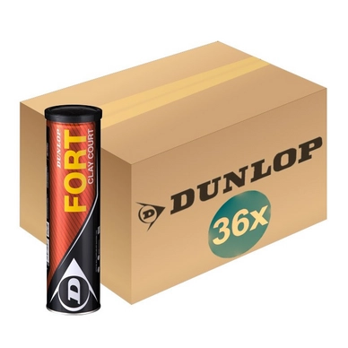 Tennisbälle Dunlop Fort Clay Court 4-Tin (Paket 18x4)