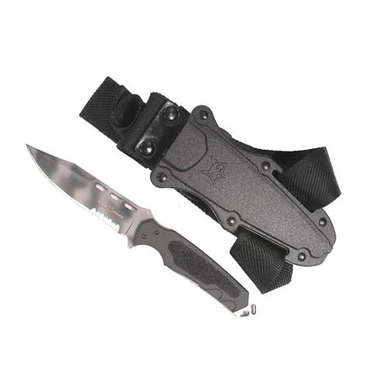 Survivalmes Fox Knives Sheridan Attack Zwart + Kunststof Holster