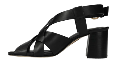 Fred de la Bretoniere Women Giada Cross Sandal Crust Black | Etrias.nl