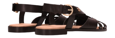 Fred de la Bretoniere Women Gitel Cross Sandal Crust Dark Brown | Etrias.nl