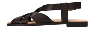Fred de la Bretoniere Women Gitel Cross Sandal Crust Dark Brown | Etrias.nl