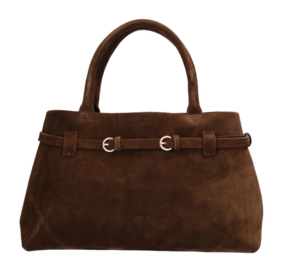 Fred de la Bretoniere Women Mae Handbag Suède Dark Brown