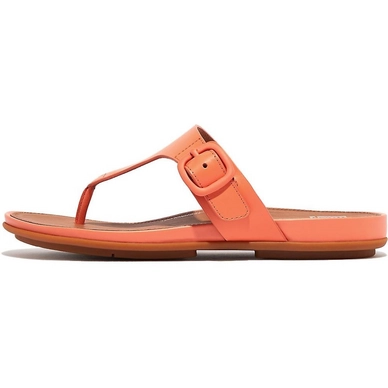 FitFlop Women Gracie Buckle Leather Toe-Post Sunshine Coral