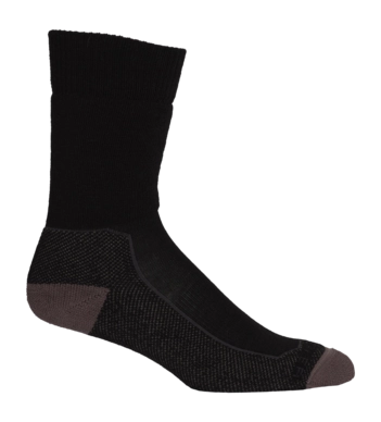 Chaussettes Icebreaker Homme Hike+ Medium Crew Black Mink Monsoon