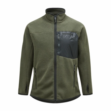 Gilet Peak Performance Homme Pile Zip Veste Pine Needle