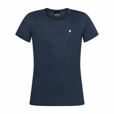 T-Shirt Peak Performance Outdoor Logo Tee Damen Blue Shadow