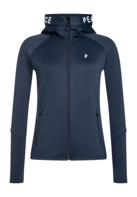 Sweatjacke Peak Performance Rider Mid Zip Hood Women Blue Shadow