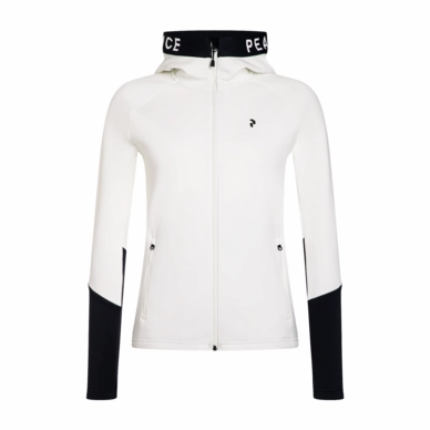 Sweatjacke Peak Performance Rider Mid Zip Hood Women Offwhite Black