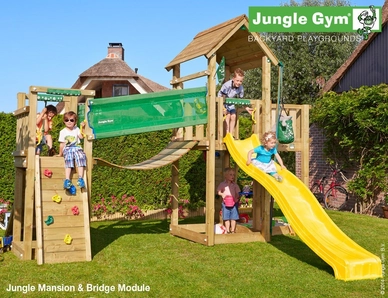 Speelset Jungle Gym Jungle Mansion + Bridge Geel