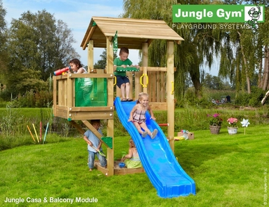 Speelset Jungle Gym Jungle Casa + Balcony Blauw