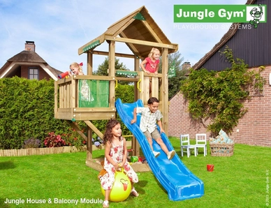 Speelset Jungle Gym Jungle House + Balcony Blauw