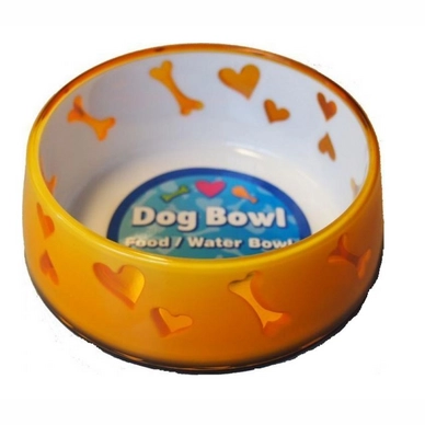 Voer- of Drinkbak All For Paws Puppy Love Geel