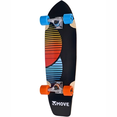 Skateboard Move 23 Inch Cruiser Neon Blue Orange