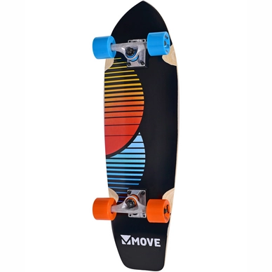 Skateboard Move 23 Inch Cruiser Neon Blau Orange