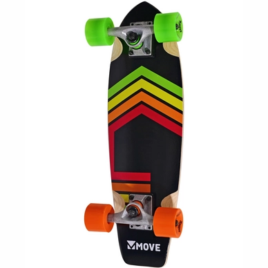 Skateboard Move 23 Inch Cruiser Neon Green Orange