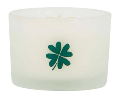 Geurkaars Zusss Glas Klavertje Wit / Groen