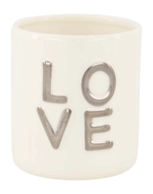 Geurkaars Zusss Keramiek Love Wit / Zilver