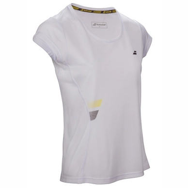Tennisshirt Babolat Core Flag Club Tee Girl White