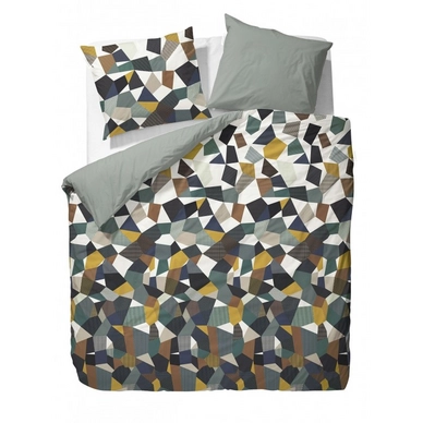 Taies d'oreiller Essenza Gitte Green Satin de Coton (65 x 65 cm)