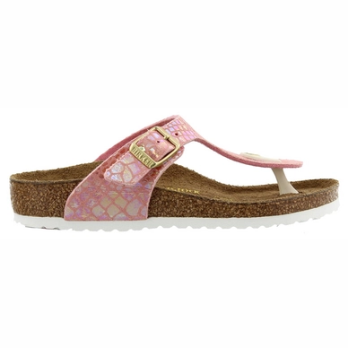 Sandalen Birkenstock Gizeh BF Shiny Snake Rosa Kinder