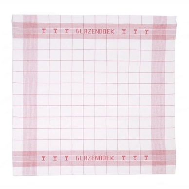 Theedoeken Vespo Glazendoek Rood (Set van 6)