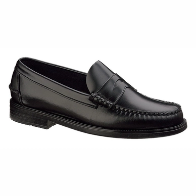 Slipper Sebago Grant Leder Schwarz
