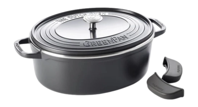 Braadpan Greenpan Featherweights Ovaal Met Keramische Antikleeflaag Met Deksel 31 cm