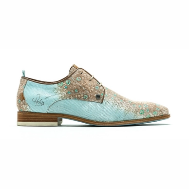 Rehab Men Greg Flower Lizard Brown-Light Blue