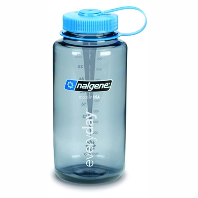 Water Bottle Nalgene Wide Mouth Loop Top 1000 ml Grey